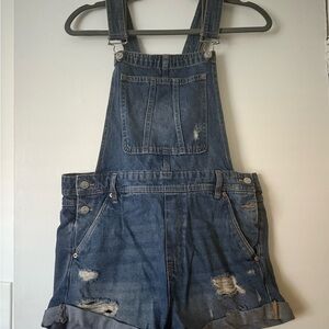 Divided Blue Denim Women Jean Short Overalls